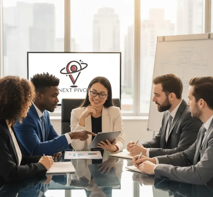 Next Pivot leading a technology planning session with a client team
